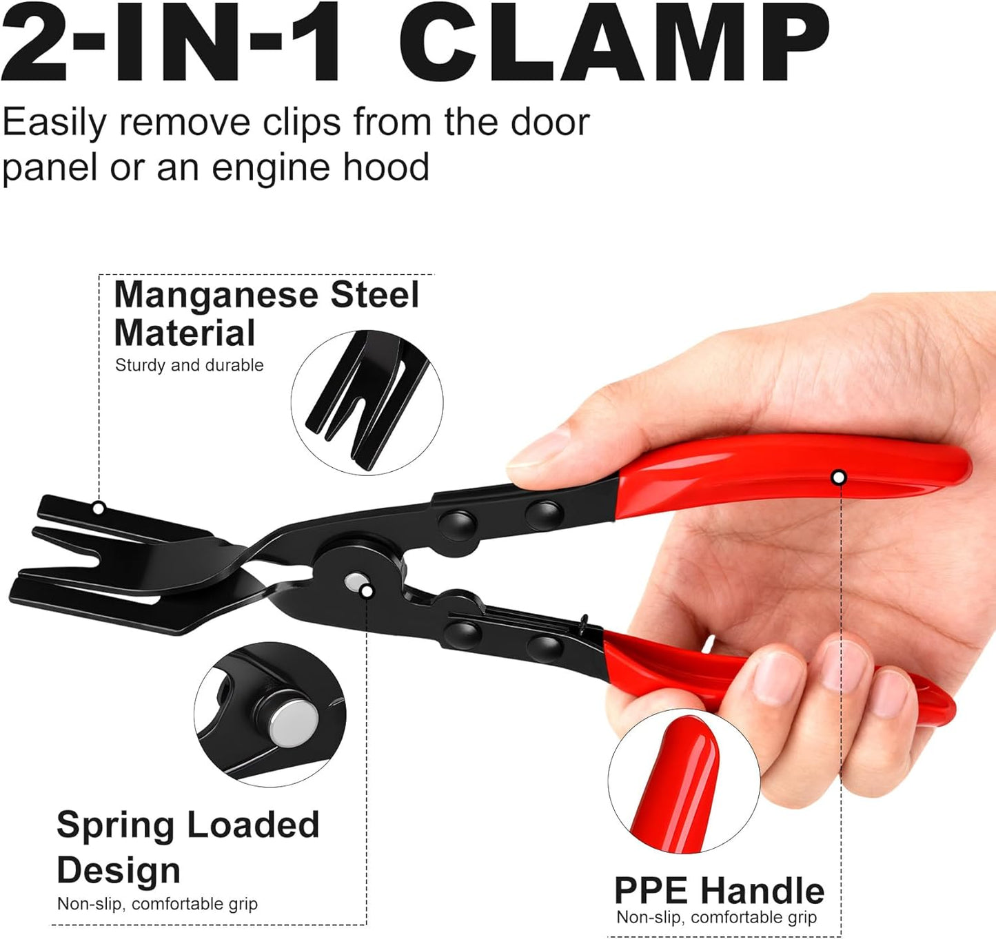 2Pcs Auto Clip Pliers Set and Fastener Remover