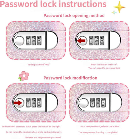 100 Pockets Money Saving Challenge Book with Password Lock