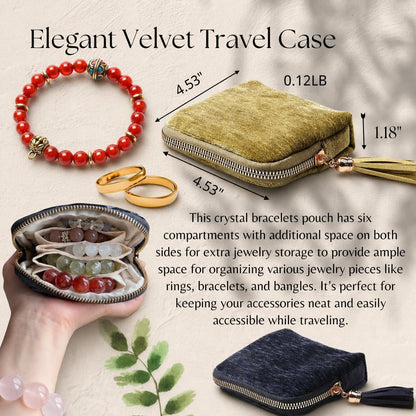 Jewelry Pouch for Journey Rings Crystal Bracelet & Bangle Organizer