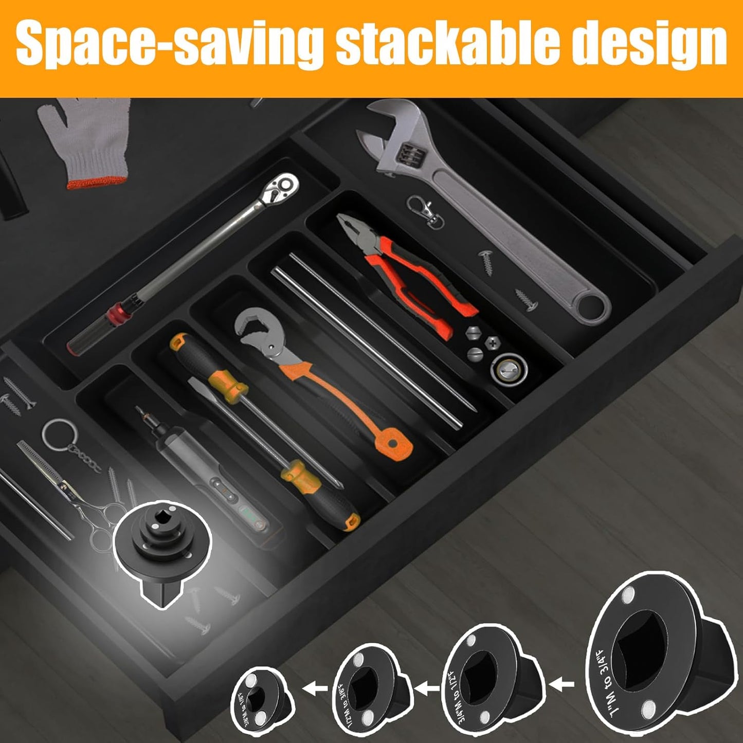 4PCS Magnetic Drive Ratchet Wrench Adapter Set