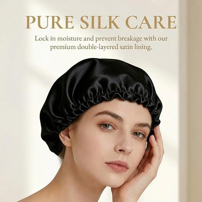 2-in-1 Wrap Cap Bonnet for Silk Press for Women