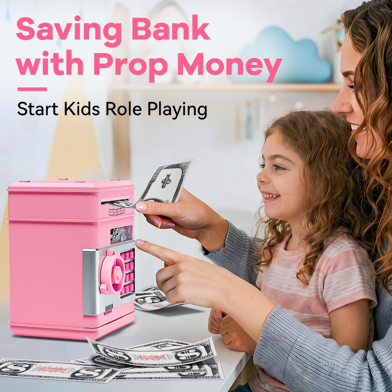 Electronic Piggy Bank ATM Machine Money Safe