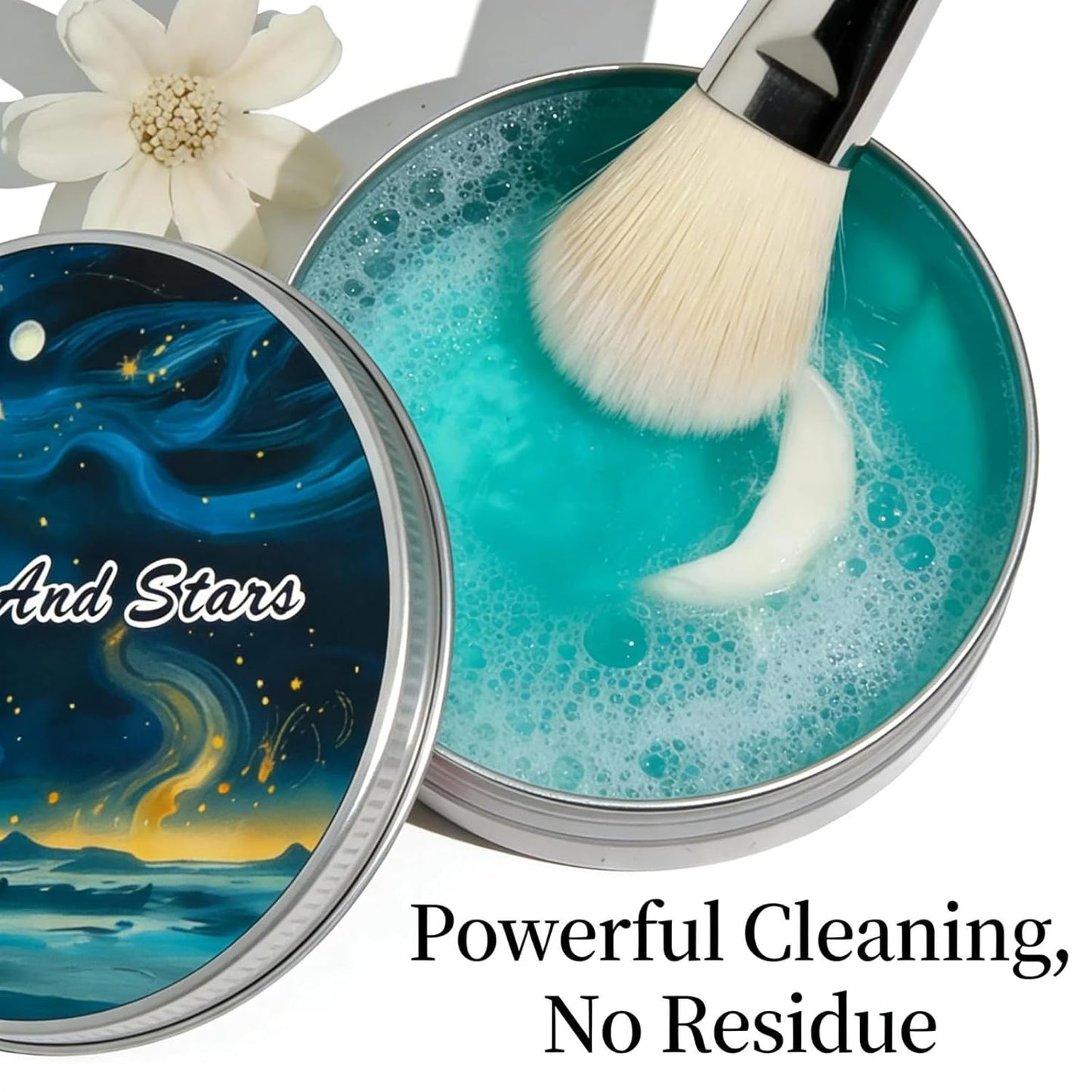 Makeup Brush Cleaner Soap with Silicone Cleaning Pad