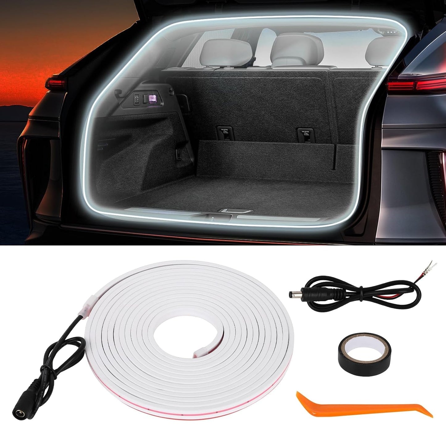 Trunk Cargo Ambient Lighting - 9.84ft Flexible Cuttable LED Light Strip
