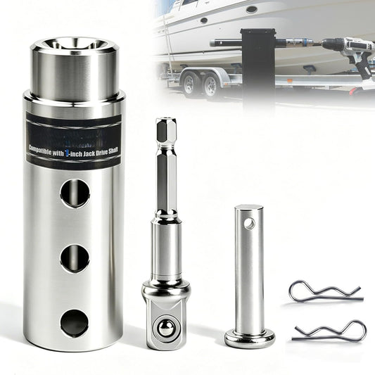 Trailer Jack Drill Adapter Compatible with 1 Inch Jack Drive Shaft