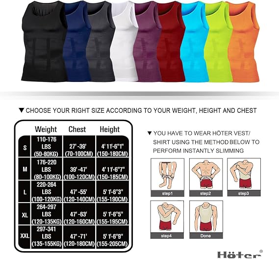 Men's Compression Base Layer Slim Compression Muscle Tank Shapewear