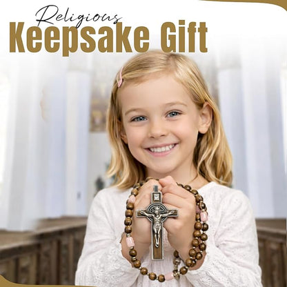 Classic Wooden Rosary Beads ,Handmade Catholic Rosary for Men and Women