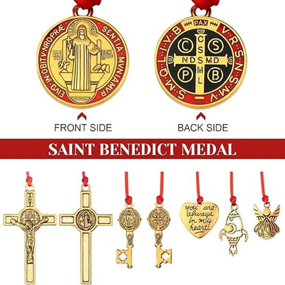 2 PCS Red San Benito Medalla Home Protection Door Hanger