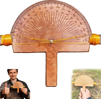 Precision Angle Finder – Handcrafted Birch Wood Degree Tool