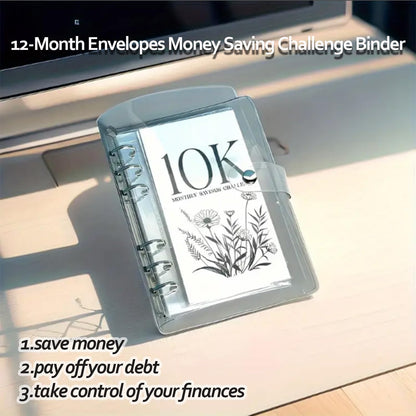 12-Month Envelopes Money Saving Challenge Binder