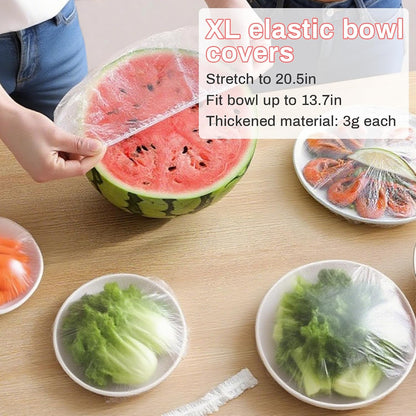 Extra Large Plastic Wrap for Food | Stretch Elastic Food Covers