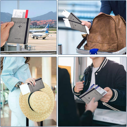 2026 New Combo Passport Holder with Credit Card and Boarding Pass Slots