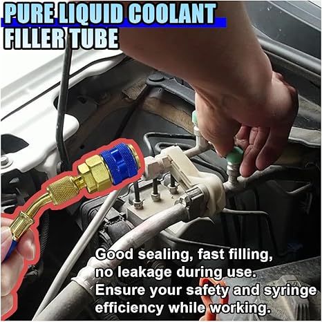 Hand Push Compressor Manual AC Oil Dye Injector with Quick Coupler