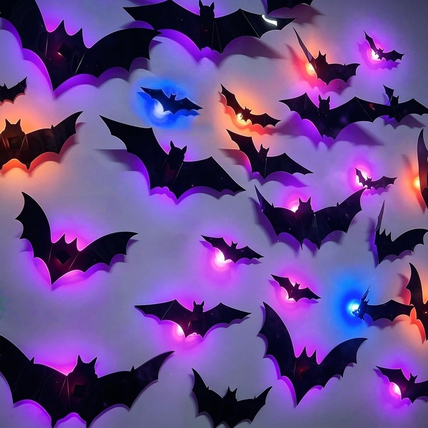 2026 New Halloween 3D Lighted Bats