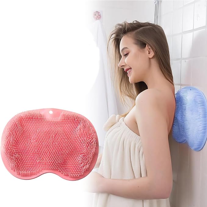 Silicone Bath Massage Cushion Brush with Suction Cups
