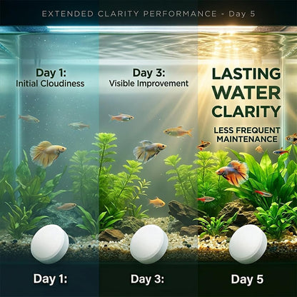 Powerful Aquarium Water Purification Tablet,  Efficient Clear Turbidity & Improve Water Quality