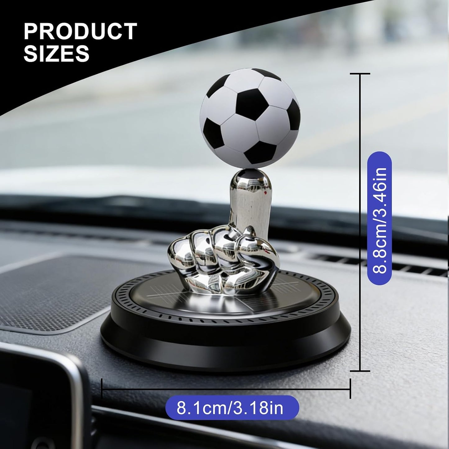 Solar Powered Rotating Soccer Car Air Purifier