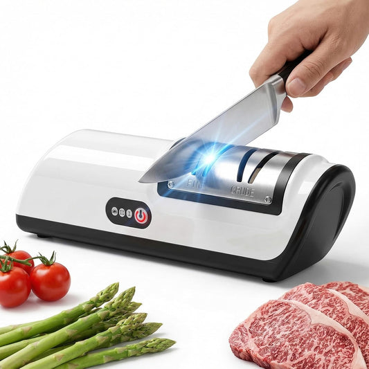 Professional Kitchen Knife Sharpener, Cordless Electric 2-Stage Precision System