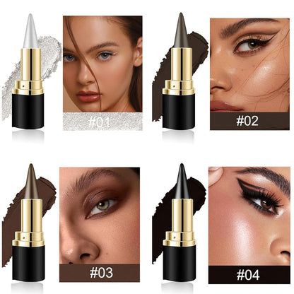 4Pcs Black Silver Grey Brown Gel Eyeliner Pencil Set