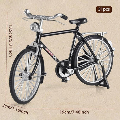 51-Piece DIY Vintage 1:10 Scale Alloy Bicycle Model Ornament
