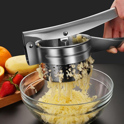 Multi Functional Stainless Steel Potato Ricer Masher for Pressing Gnocchi Spaghetti,Potatoes,Fruits,Vegetables