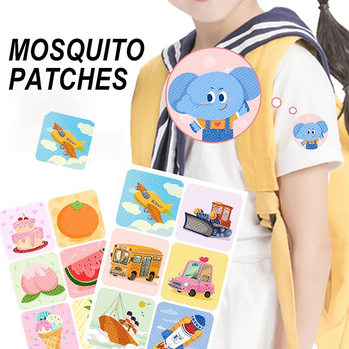 180 pcs Mosquito Stickers for Kids Cloth, Mosquito Patches for Outdoor Activities