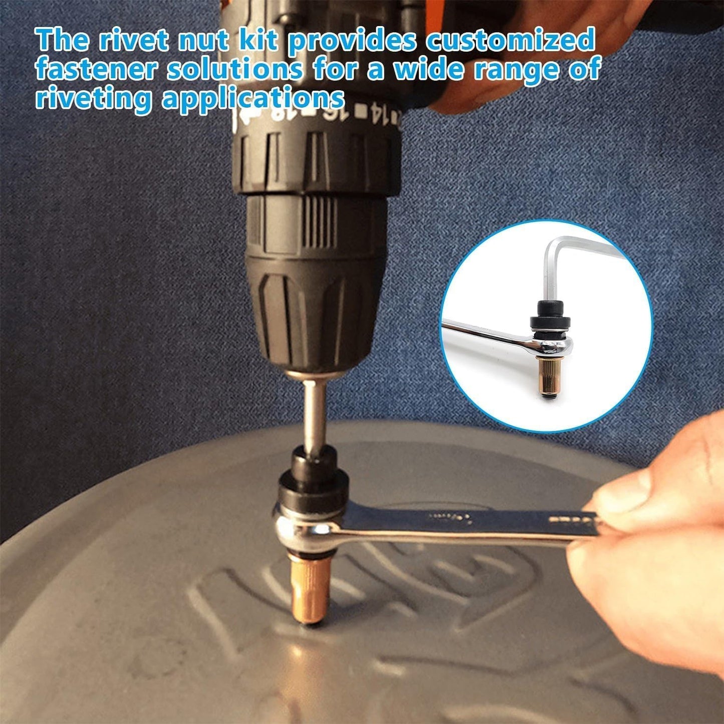 Manual Riveter Head Kit, Rivet Nut, Contains 30 Nuts