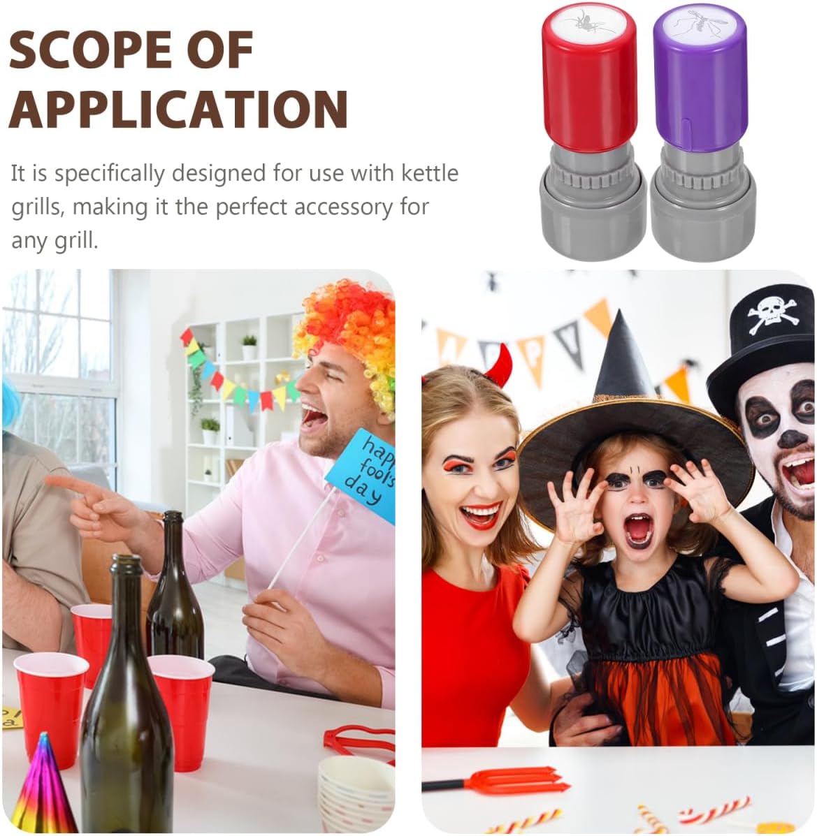 2 Pcs Mosquito Stamp Prank Self Inking Stamps