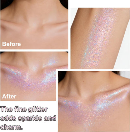 Fine Body Shimmer Powder & Hair Sparkle Highlighter Makeup