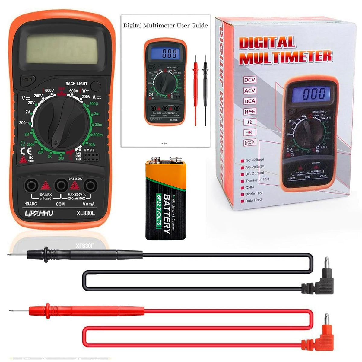 Digital Multimeter Voltmeter Battery Voltage Multi Tester
