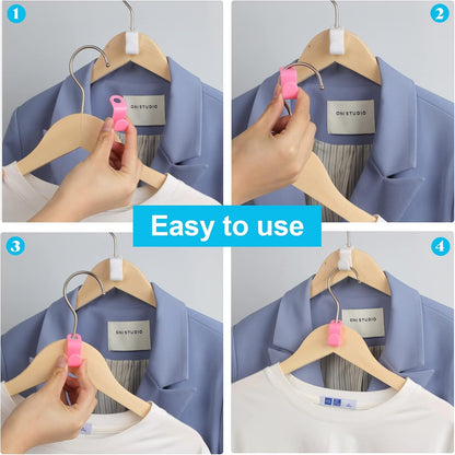 50 PCS Space Saving Hanger - Clothes Connector Hooks, Stacking Space Saver