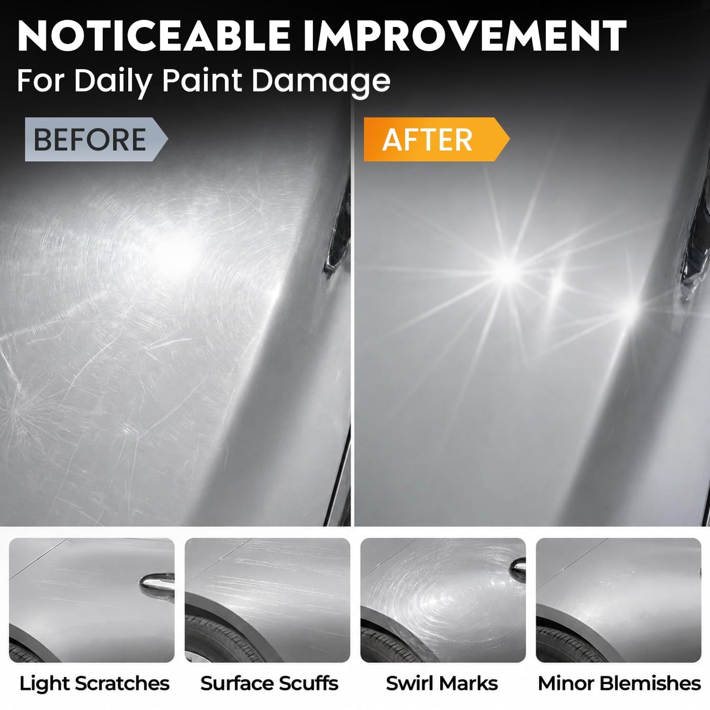 Scratch Remover for Vehicles, 2026 Upgraded Car Scratch Removal Wax Kit