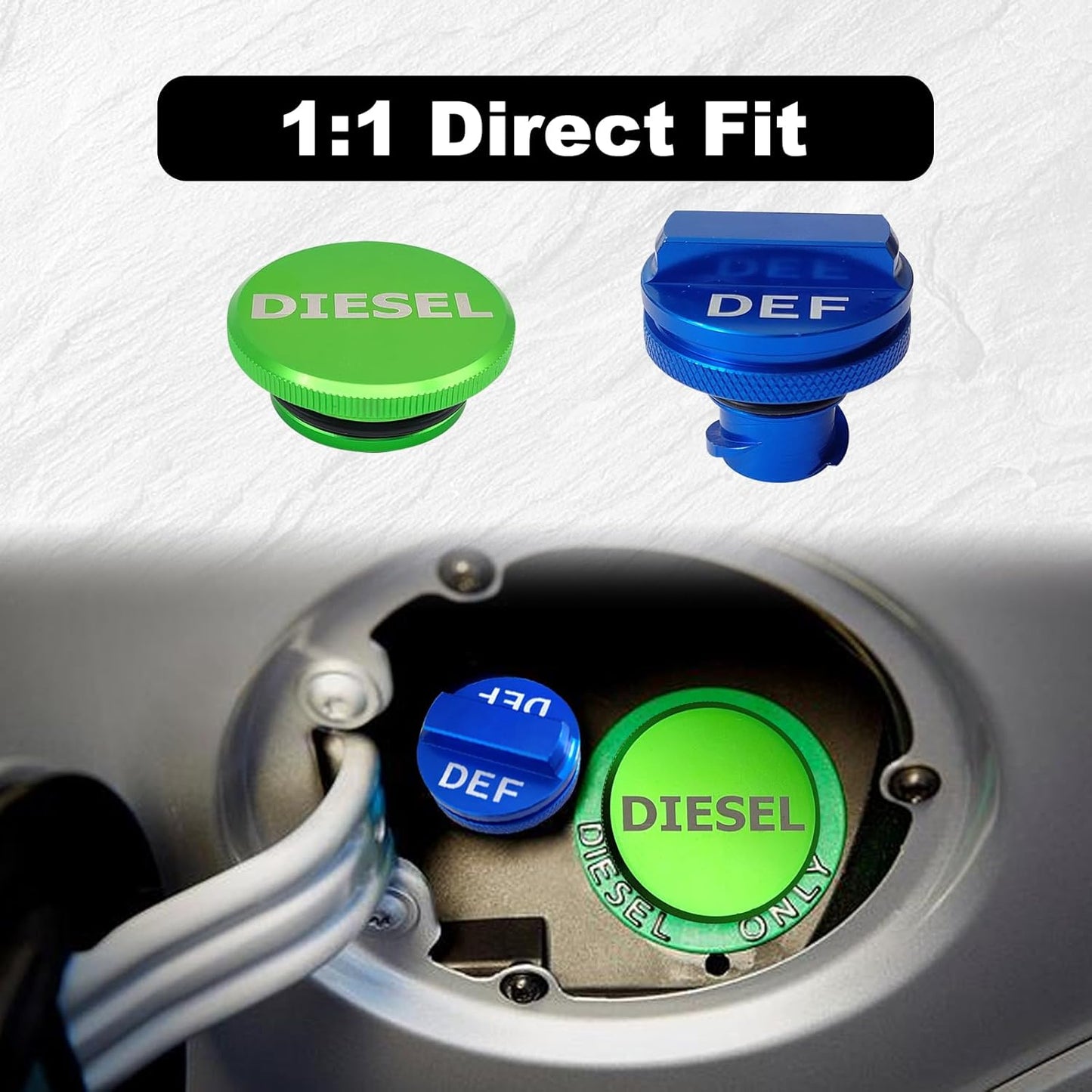 2Pcs Magnetic Diesel Fuel Cap Compatible with Dodge Ram