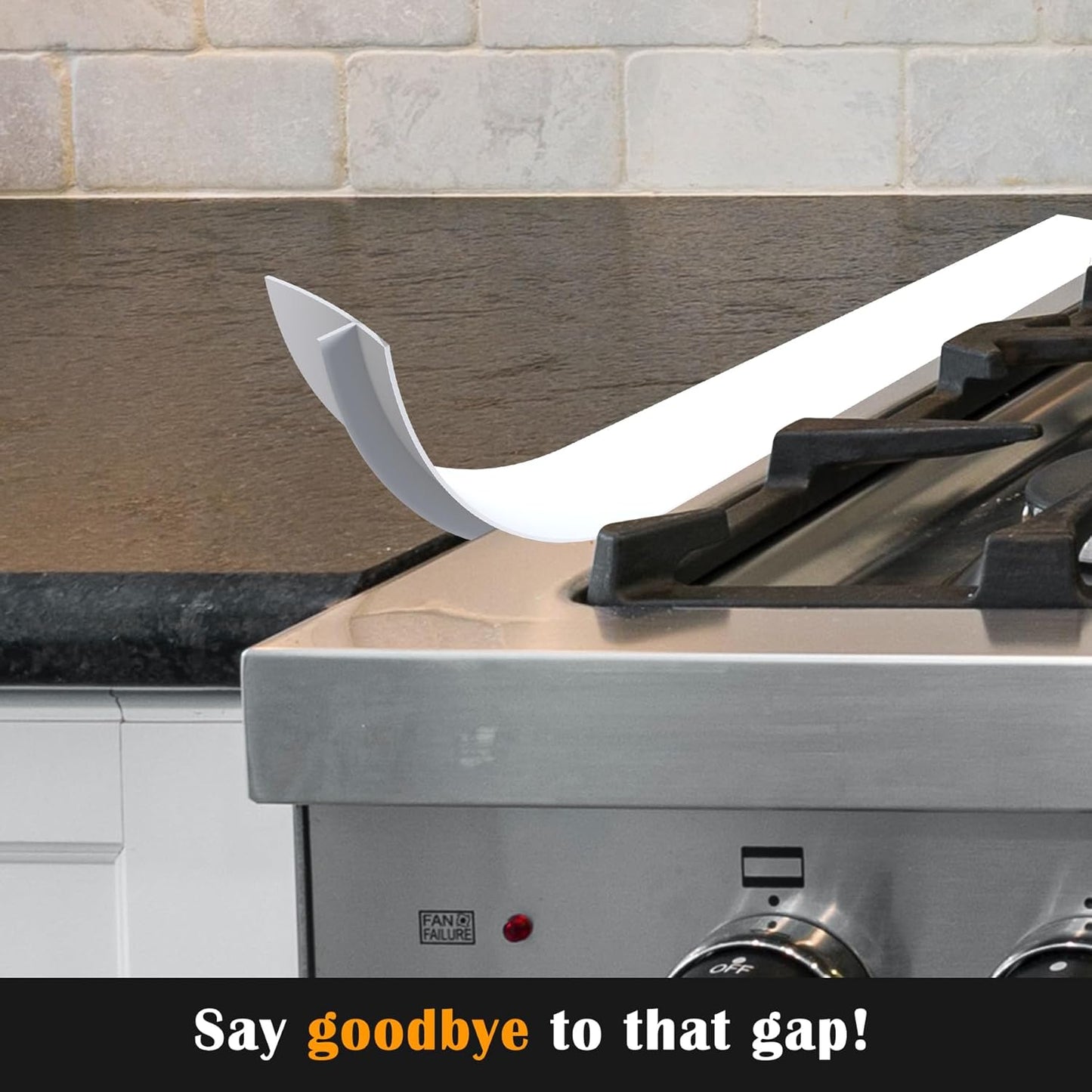 21" Silicone Stove Counter Gap Cover , Easy Clean Gap Filler Sealing Spills