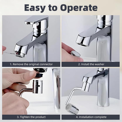 Universal Stainless Steel 360° Rotatable Faucet Aerator Extension