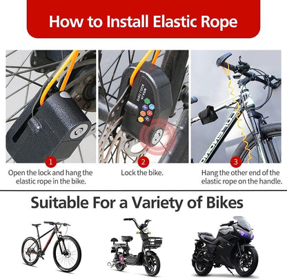 Brake Wheel Lock | Strong Motorcycle Alarm Disc Lock Anti-Theft biccle Brake Wheel Lock