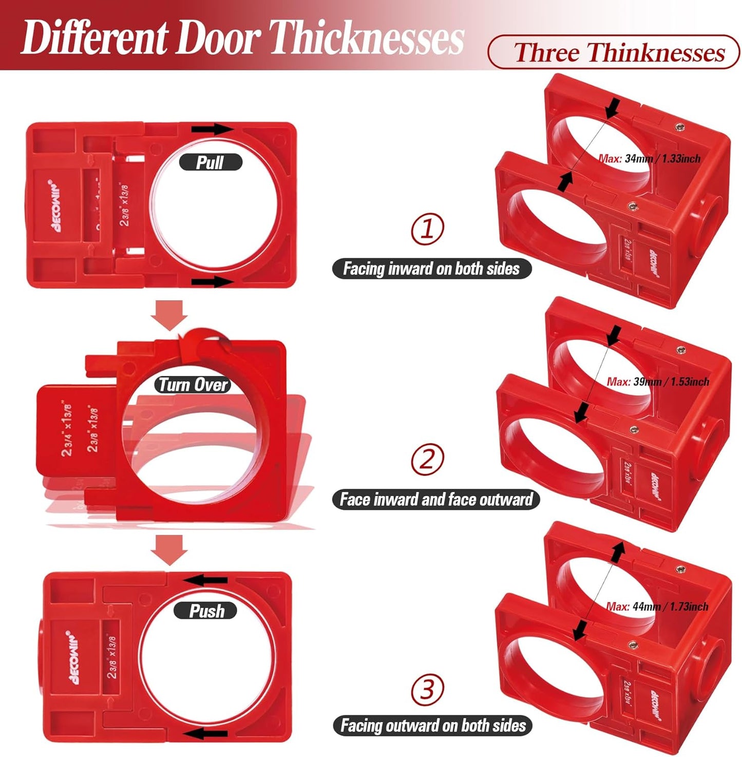 Lock Installation Hole Saw Kit for Wooden Doors