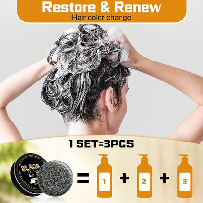 Hair Shampoo Soap Natural Gray Hair Reverse Bar – Deep Cleaning & Nourishing