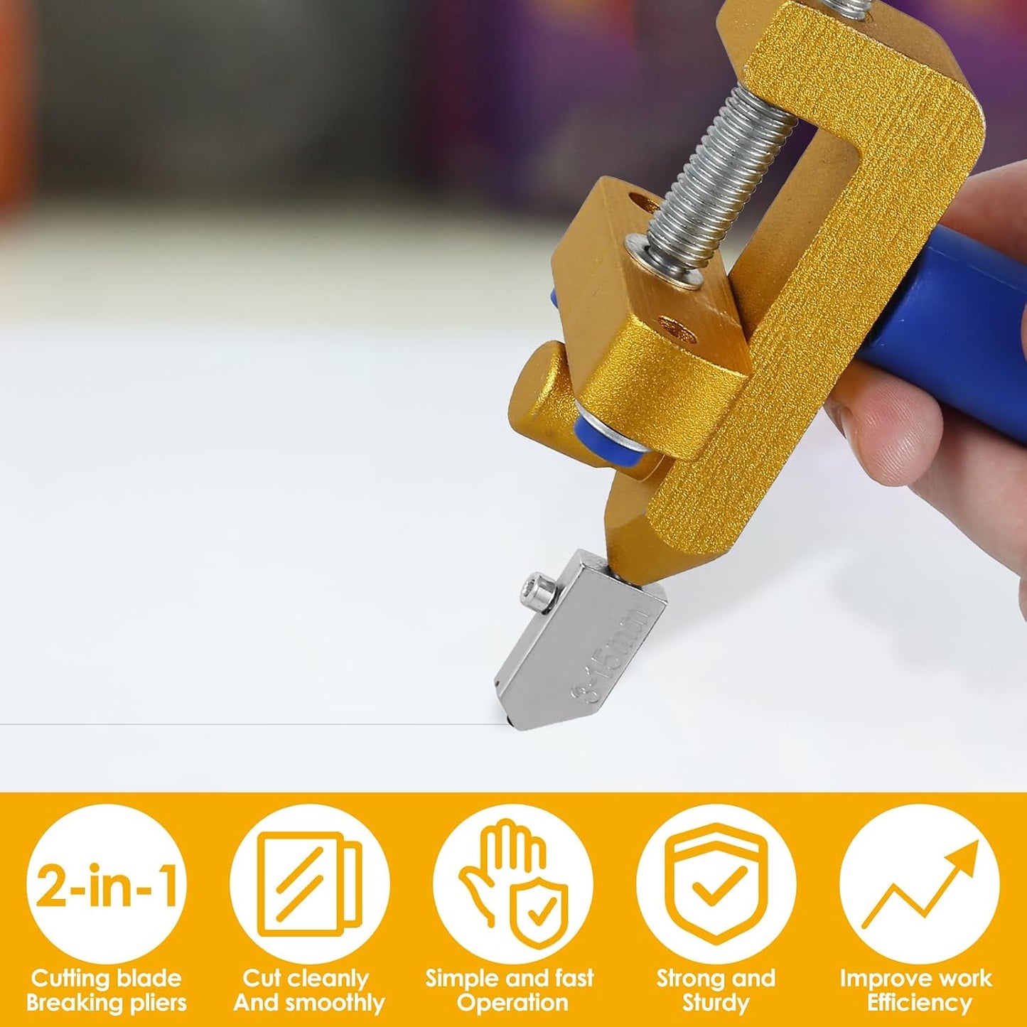 2 in 1 Aluminum Alloy Manual Tile Glass Cutter Tool Kit