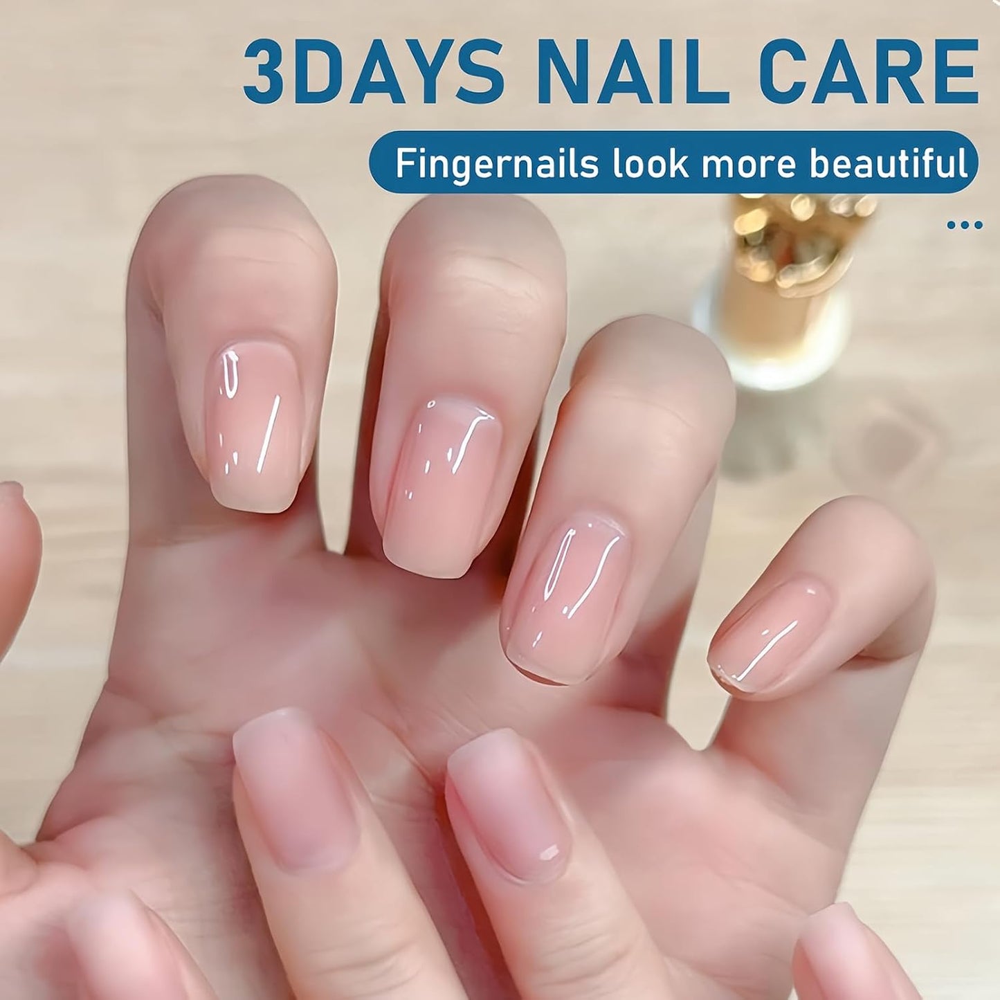 3 Days Nail Care Polish, Keratin Amino Acid Nail Oil, Moisturizing Clear Nail Care Gloss