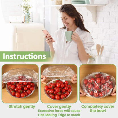 Extra Large Plastic Wrap for Food | Stretch Elastic Food Covers