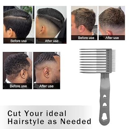 2Pcx Professional Barber Comb Hair Fade Tool for Men