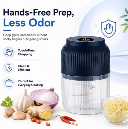 Upgraded Electric Garlic Crusher with Lid & Egg Beater