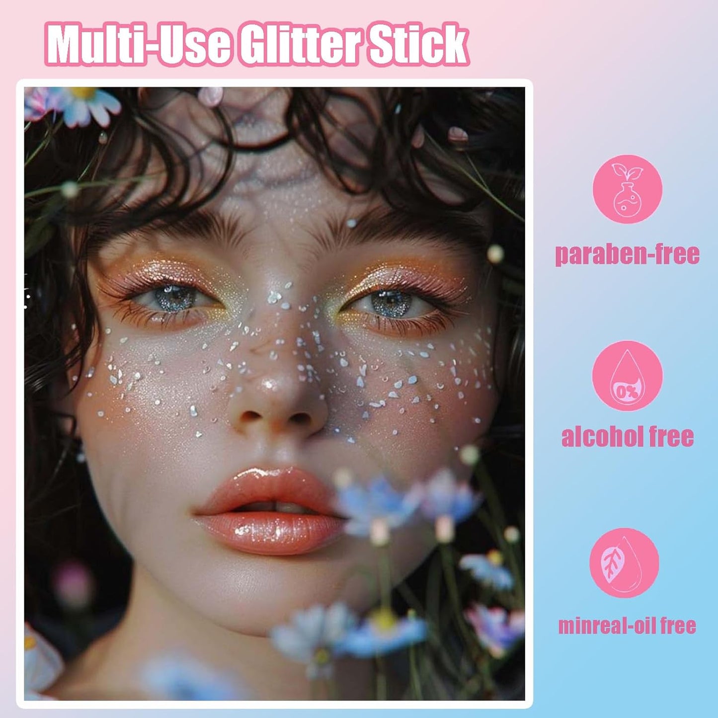 4 Pack Crystal Jelly Glaze Makeup Glitter All-in-one Stick