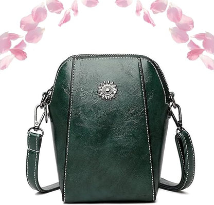 Women'S Soft  Leather Crossbody Retro Cell Phone Bag