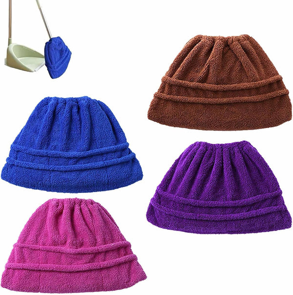 4 Pcs Broom Cloth Covers Wet or Dry Cleaning Mops with Adjustable Drawstring Closure