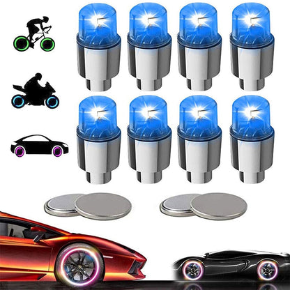8 Pack LED Valve Stem Caps Lights for Car Tires Wheel