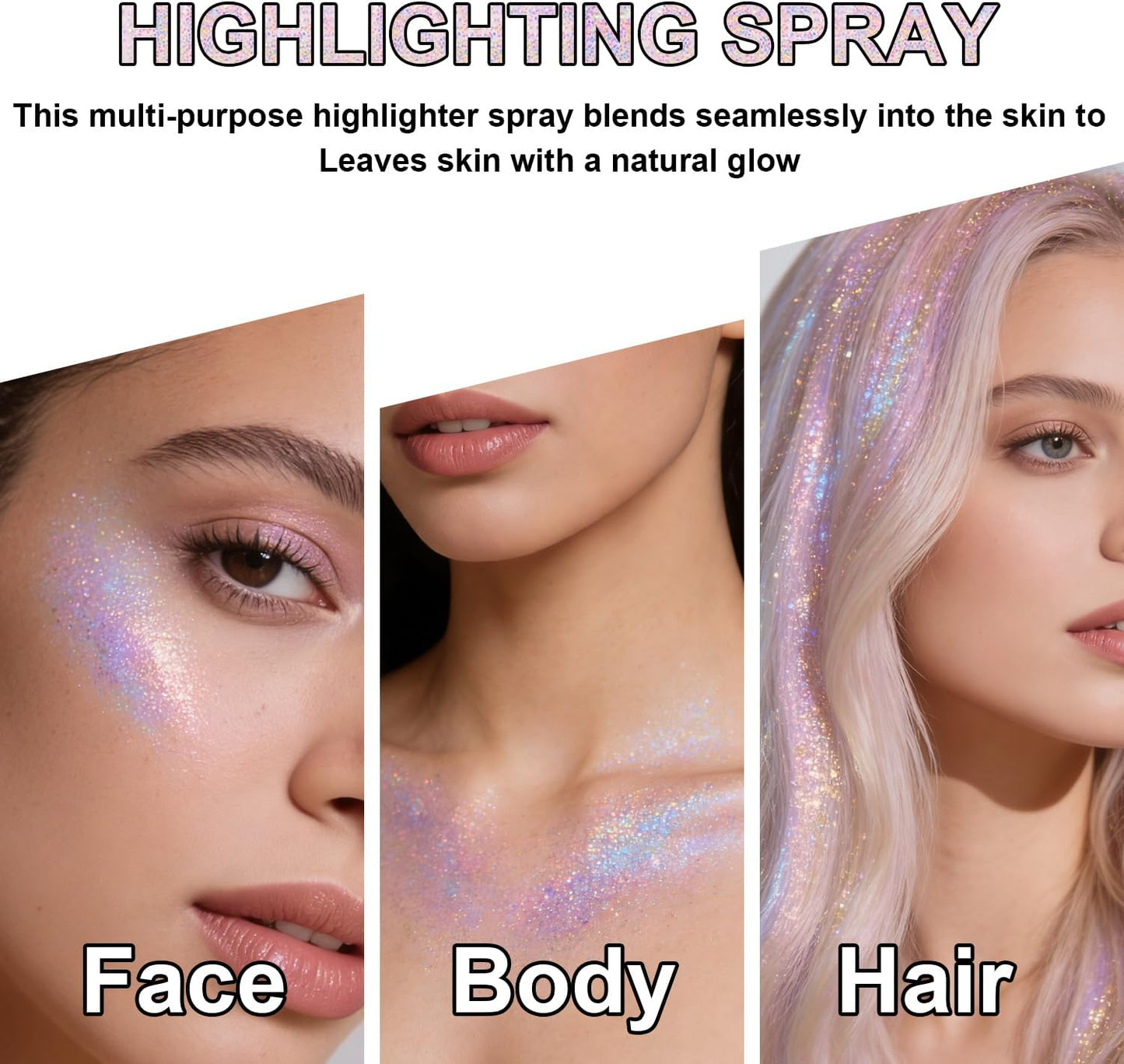 Fine Body Shimmer Powder & Hair Sparkle Highlighter Makeup