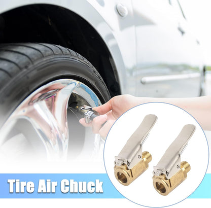 2pcs Air Chuck Tire Inflator Compressor Pump Connect Accessories