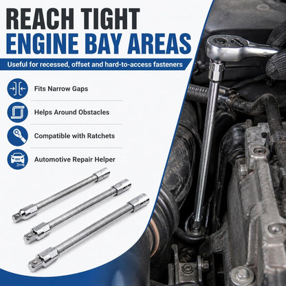 360 Flexible Socket Extension Bar for Impact Wrench Ratchet and Automotive Repair